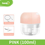 saengQ Electric Garlic Meat Garlic Masher Garlic Press Vegetable Chili  Chopper Press USB Masher Machine Kitchen Gadgets