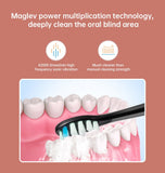 Ultrasonic Electric Toothbrush Wireless Charging for Adult IPX7 Waterproof Replacement Heads Whitening Teeth Timer Smart Brush