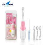 SEAGO Sonic Toothbrush Smart Baby Tooth Brush Waterproof Soft Bristle Children's Electric Toothbrush for 1-3 Ages 4 Nozzles