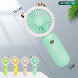 Mini Portable Fan USB Rechargeable Night Light Cooling Handheld Fan Three Speed Adjust ventilador
