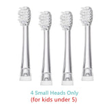 Seago Electric Toothbrush For Kids Colorful LED Flashlight 16000 Strokes Frequency Dupont Bristle 2 Heads Time Sonic Vibration