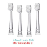 Seago Electric Toothbrush For Kids Colorful LED Flashlight 16000 Strokes Frequency Dupont Bristle 2 Heads Time Sonic Vibration