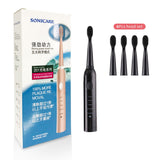 RU Super Sonic Electric Toothbrushes for Adults Kid Smart Timer Whitening Toothbrush IPX7 Waterproof USB Rechargeable Version