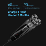 Professional Electric Shaver for Men 3D Triple Floating Blade Razor Shaver USB Rechargeable Fast Charging Beard Machine Travel