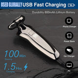 ZOZEN Men's Electric Shaver,Electric Shaver For Men,Beard and Mustache Trimmer,Washable and USB Charging Shaving Machine