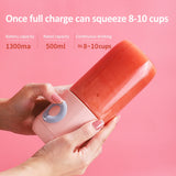 Mini Portable Juicer Rechargeable Electric Juicer Milkshake Fruit Handheld Smoothie Blender Wireless Juice Extractor