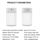 Mini Ultrasonic Air Humidifier 360ML Mute Aroma Essential Oil Diffuser For Home Car USB Fogger Mist Maker with LED Night Lamp