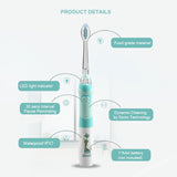 SEAGO Sonic Toothbrush for Children Kids Electric Toothbrush Waterproof Electric Teeth Brush for 3-12 Ages Smart Timer SG977