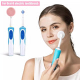 Toothbrush Heads+Silicone face brush Facial Cleansing Brush Head Suit For Braun Oral-B Pro 500 550 1000 3000 9000 9100 9400