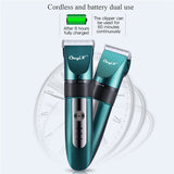 Professional Hair Clipper Men's Barber Beard Trimmer Rechargeable Ceramic Blade Hair Cutting Machine Low Noise Adult Kid Haircut