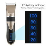 Professional Electric Hair Clipper Ceramic Blade Hair Trimmer Cordless Corded Dual Use Hair Cutting Machine Fine Tune Barber Men
