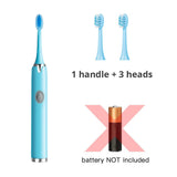 Ultrasonic Electric Toothbrush Wireless Charging for Adult IPX7 Waterproof Replacement Heads Whitening Teeth Timer Smart Brush