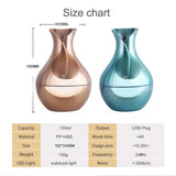 USB Aroma Essential Oil Diffuser Ultrasonic Cool Mist Humidifier Air Purifier 7 Color Change LED Night Light for Office Home