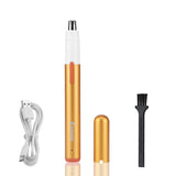 Professional Painless Trimmer For Nose Portable Rotating Usb Charging Nose And Ear Trimmer Eyebrow Trimmer Rechargable Clipper
