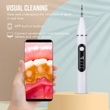 Ultrasonic Dental Scaler Visual Electric Portable Tooth Cleaner LED APP for Phone Calculus Tartar Remover Plaque Stain Cleaner