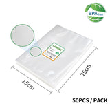 YUMYTH 50/100Pcs Vacuum Bags BPA-Free Embossed Vacuum Sealer Packing Storage Bags Kitchen Appliance Sous Vide Bags For Food T106
