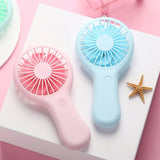 Portable Handheld Mini Air Cooler Silent Fan USB Rechargeable Small Personal Cooling Tools for Home Office Outdoor Travel Summer