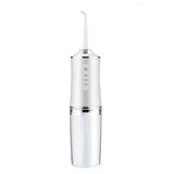 Portable Oral Irrigator USB Rechargeable Water Flosser Dental Water Jet 200ML Water Tank 3 Work Models Teeth Cleaner 4 Nozzles