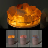 Portable Crystal Aromatheraphy Humidifier Wireless Aroma Essential Oil Diffuser LED Light Himalayan Salt Cool Mist Humidifier