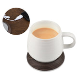 New USB Coffee Cup Warmer Electric Heating Cup Pad Wood Grain Coffee Mug Cup Warmer for Home Office Cup Heater Best Gift Idea