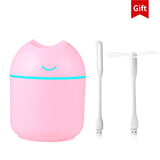 Mini Humidifier Ultrasonic Air Humidifier Essential Oil Diffuser Home Bedroom Office Aromatherapy Spray USB Night Light Filter