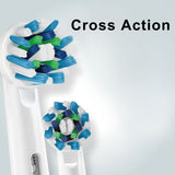 Oral B Electric Toothbrush heads Replacement attachments brush Spare parts 4Pcs/Pack Precision Clean Cross Action 3D White
