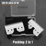 WAHFOX 2PCS/SET Replacement Ceramic Blades For Oster A5 Grooming Clippers Blade 18Teeth With Box