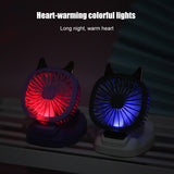 Portable Mini Watch Fan Handheld Third Gear Speed USB Fan for Home Office Outdoor Travel Kids Wrist Cooler Watch w/ light