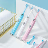 Tongwode 3PCS Sonic Electric Toothbrush IPX7 Waterproof Adult Couple Home Use Soft Bristle Replaceable Tooth Brush Heads