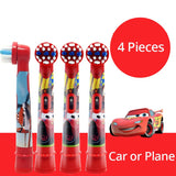 Oral B Children Electric Toothbrush Heads EB10 Replacement Brush Heads Cartoon Round Soft Bristle Oral Care 2/4 Pcs for 3+ Baby