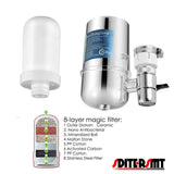 Removal Rust Bacteria Tap Water Purifier for kitchen Quick fit tap adapter Double effluent