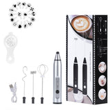 USB Rechargeable Blender Milk Frother 3 Speeds Electric Stainless Steel Handheld Mini Blender Drink Mixer for milk eggs
