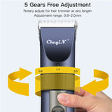 Professional Hair Clipper Rechargeable Beard Trimmer Men Electric Hair Cutting Titanium Ceramic Blade Low Noise Barber Machine53