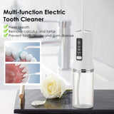 Oral Irrigator Portable Dental Water Flosser USB Rechargeable Water Jet Floss Tooth Pick 4 Jet Tip 230ml 3 Modes IPX7 1800rpm