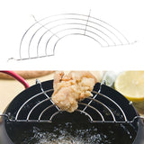 Y98B Kitchen Stainless Steel Semi-circular Oil Drain Rack Steaming Rack Heat Insulation Rack Home Cooking Fried Food Oil Drip