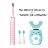 Sonic Electric Toothbrush for Children Kids Adults Cute Cartoon U-shaped Smart 360 Degrees Silicon Automatic Teeth Tooth Brush