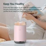 Portable Crystal Aromatherapy Humidifier USB Aroma Essential Oil Diffuser Air Humidificador with Atmosphere Lamp Home
