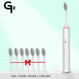 New 2022 N100 Sonic Electric Toothbrush Adult Timer Brush 6 Mode USB Charger Rechargeable Tooth Brushes Replacement Heads Set