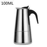 Stainless Steel Kettle Coffee Maker Coffee Brewer Kettle Pot Portable Espresso Moka Pot Pro Barista Pot 100ml/200ml/300ml/450ml