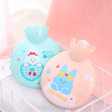 Mini Lovely Children's Hot Water Bottle 350ML Portable Cartoon Silicone Hand Warmer Great Gift for Women Girls Kids