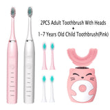 Sonic Electric Toothbrush for Children Kids Adults Cute Cartoon U-shaped Smart 360 Degrees Silicon Automatic Teeth Tooth Brush