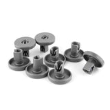 Y98B 8 Pcs Dishwasher Spare Rolls Parts Baskets Kits For AEG Favorit Privileg Zanussi etc