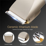 Professional Hair Clipper Men's Barber Ceramic Blade Cutting Machine Haircut Rechargeable Nose Ear Beard Eyebrow Trimmer Shaver