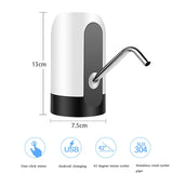 Water Bottle Pump USB Charging Automatic Electric Water Dispenser Pump Bottle Water Pump One Click Auto Switch Drinking Dispense