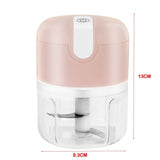 USB Electric Food Mixers Kitchen Garlic Chopper Meat Garlic Masher Press Vegetable Chili Chopper Press Home Mini Masher Machine
