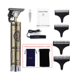 Professional Precision Hair Clipper Cordless Carving Trimmer Rechargeable Hair Cutting Razor 0mm T Blade Electric Barber Shaver