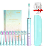 Upgrade Ultrasonic Electric Toothbrush 40000 Strokes/Min 5 Modes Smart Timer Adult's Teeth Cleaner IPX7 Waterproof Rechargeable