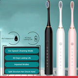 Sonic Electric Toothbrush Ultrasonic Automatic USB Rechargeable IPX7 Waterproof Whitening Teeth Tooth Brush Head Holder Adult