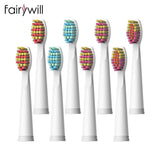 Original Fairywill Electric Sonic Toothbrushes Replacement Head Toothbrush 8 heads Sets for FW-507 FW-508 FW-917 Head Toothbrush