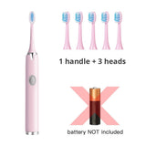 Ultrasonic Electric Toothbrush Wireless Charging for Adult IPX7 Waterproof Replacement Heads Whitening Teeth Timer Smart Brush